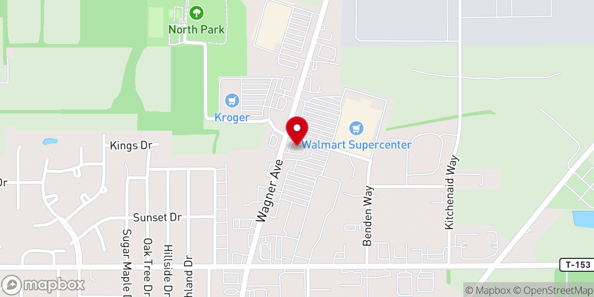 Map showing location of JT's Brew & Grill