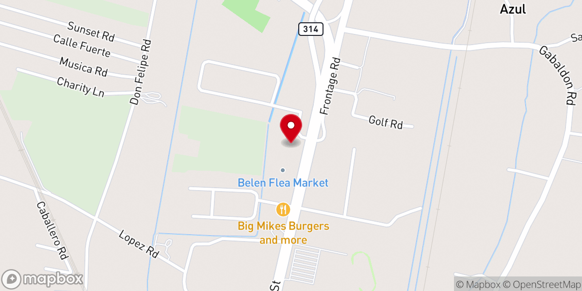 Map showing location of First Assembly of God