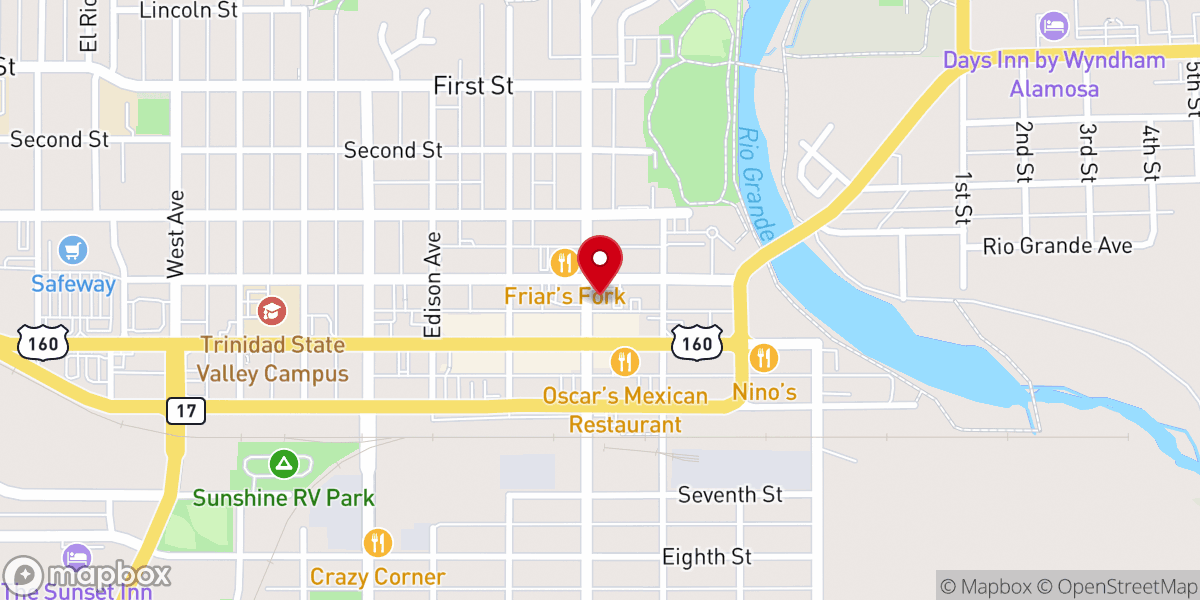 Map showing location of Iglesia Apostolica de La Fe en Cristo Jesus