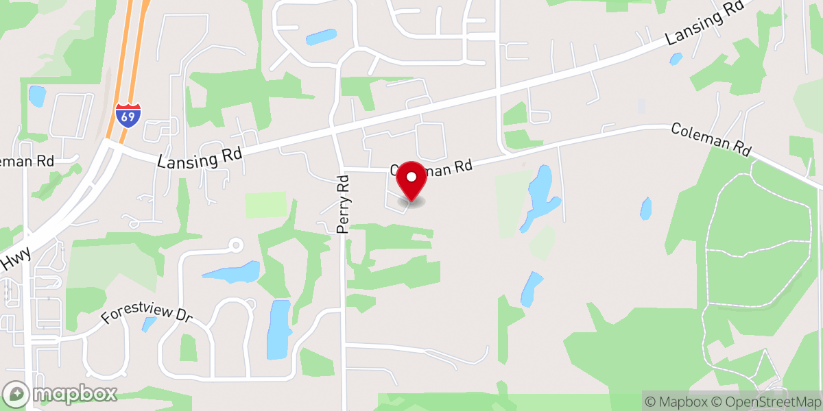 Map showing location of Church of God Fellowship