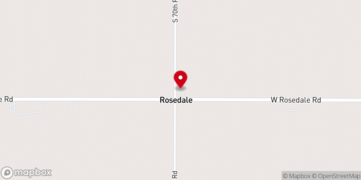 Map showing location of Rosedale United Methodist Church