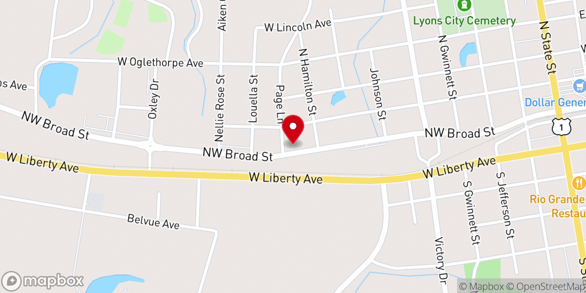 Map showing location of New Beginnings Church of God