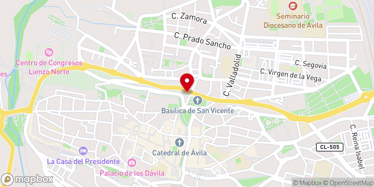 Map showing location of Junta Semana Santa Ávila