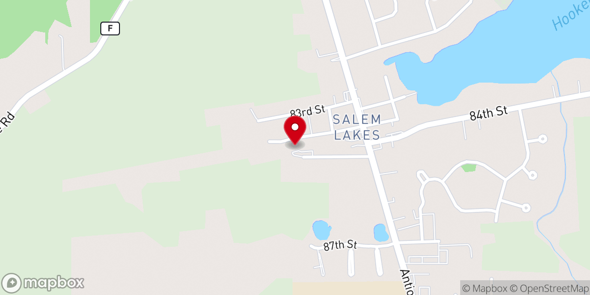 Map showing location of Salem United Methodist Church