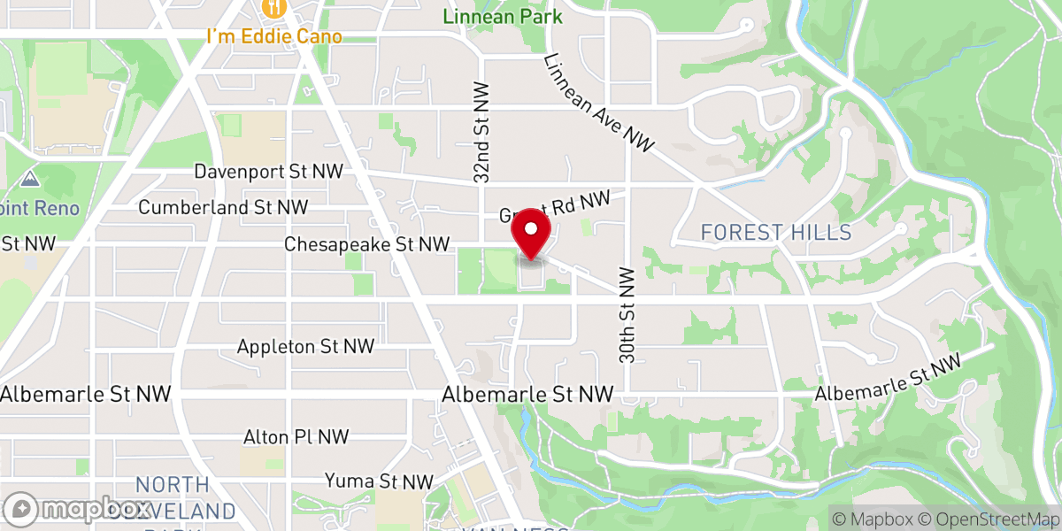 Map showing location of Capital Memorial Church of Seventh-Day Adventists
