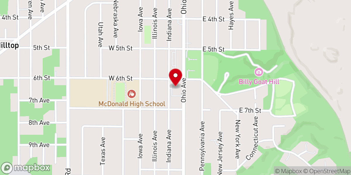 Map showing location of Our Lady of Perpetual Help