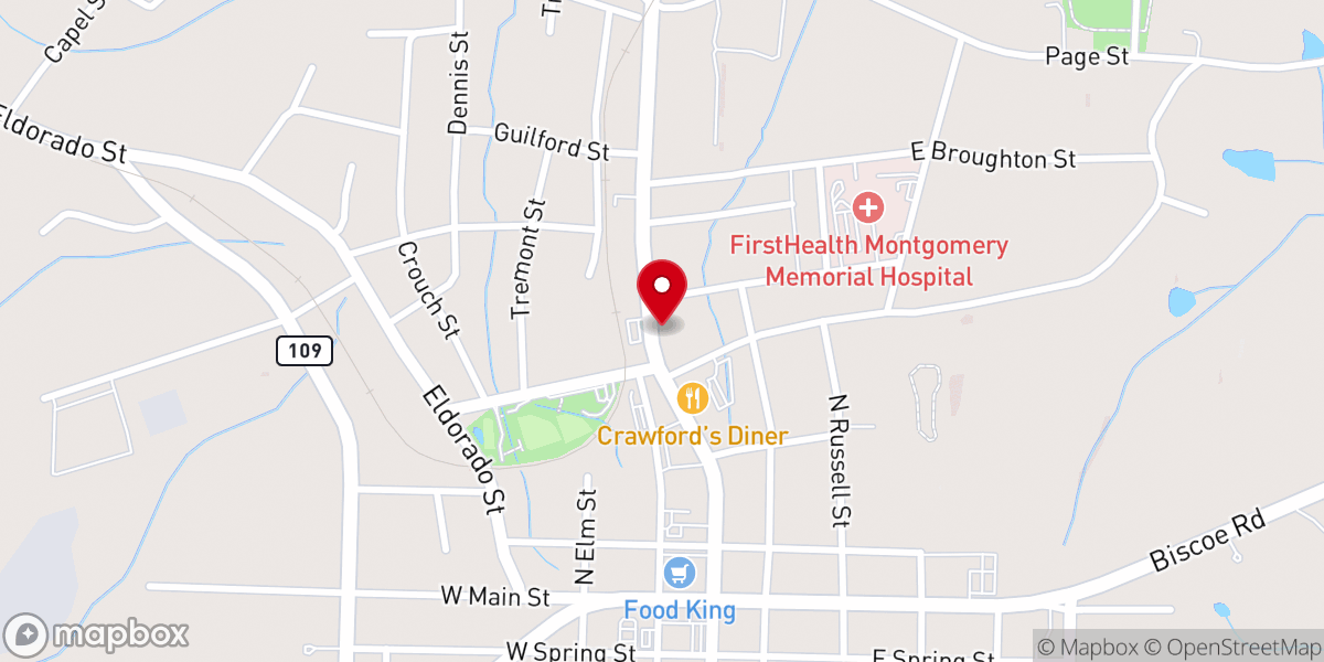 Map showing location of Iglesia La Palabra Viva
