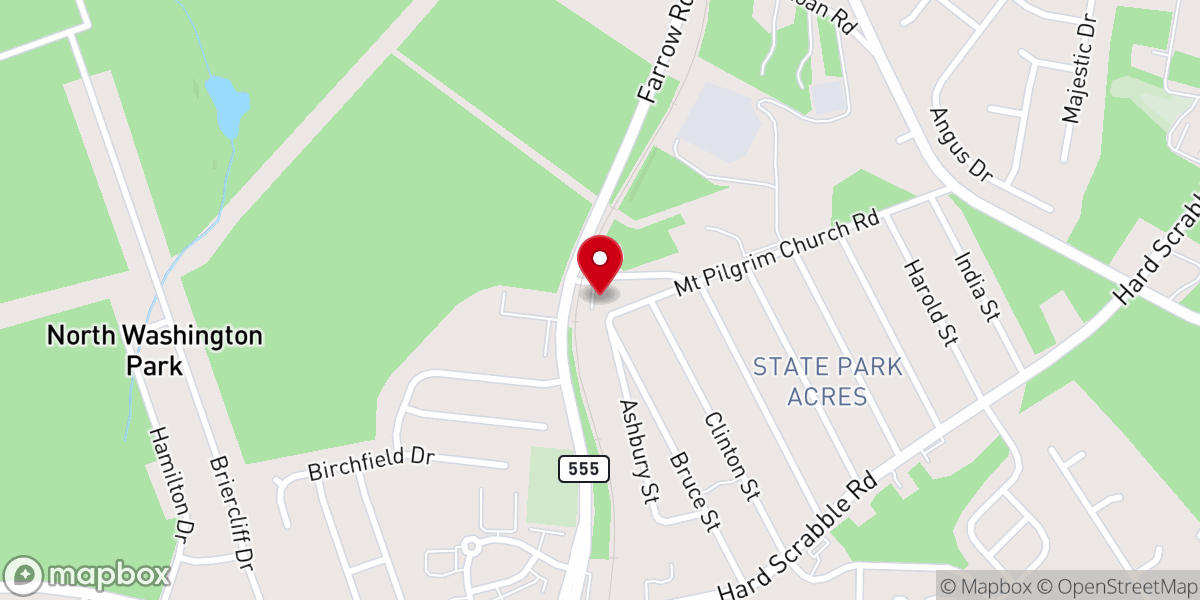 Map showing location of Mt Pilgrim Baptist Church