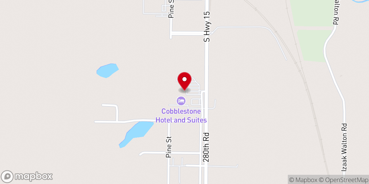 Map showing location of Hillcrest Evangelical Free Church