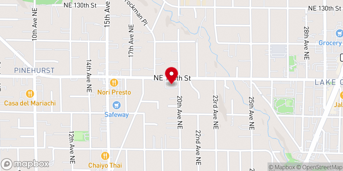 Map showing location of Journey Christian Church Seattle