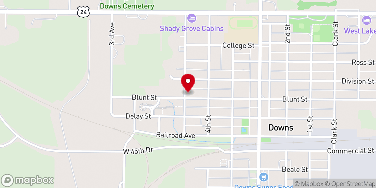 Map showing location of Zion Lutheran Church