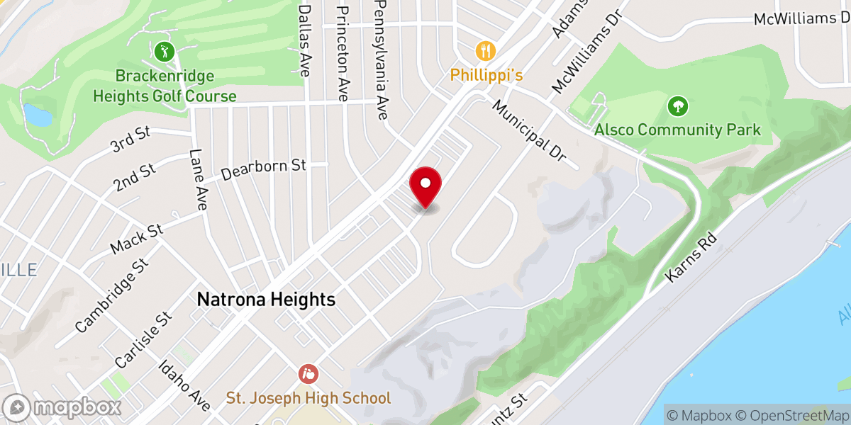 Map showing location of UPMC Womancare Associates