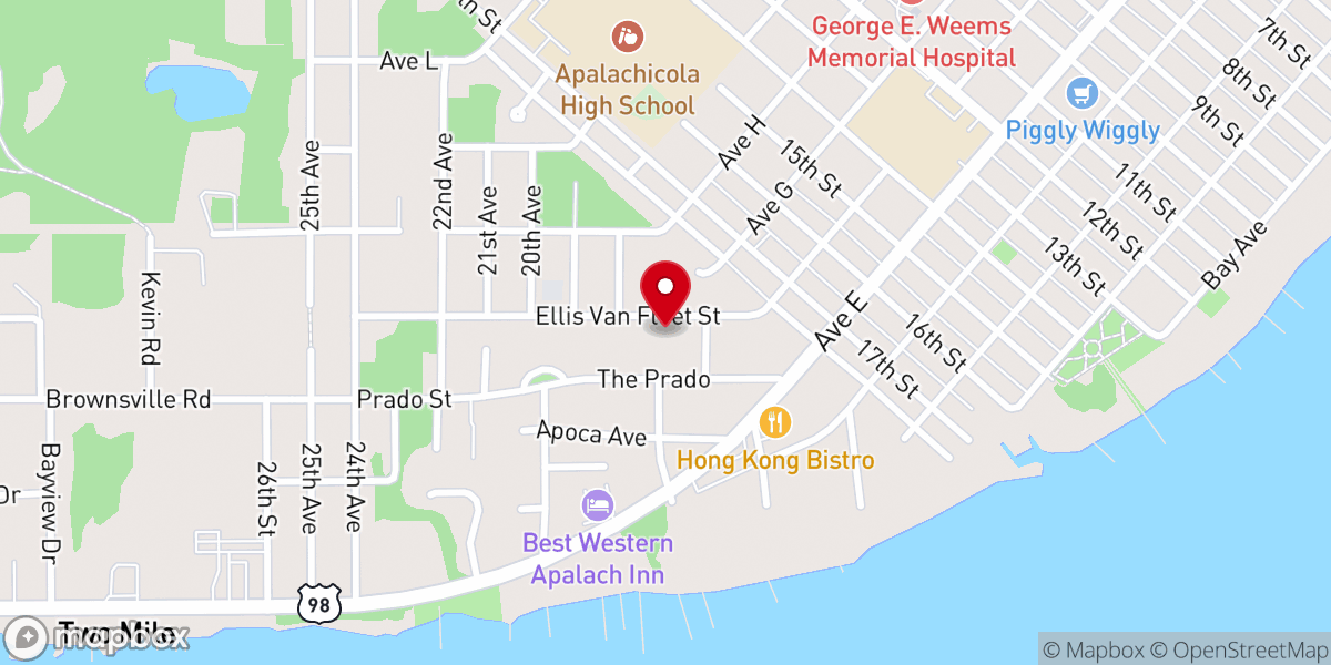 Map showing location of Fellowship Baptist Church