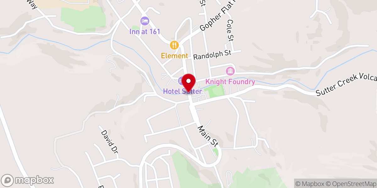 Map showing location of The Sutter Creek