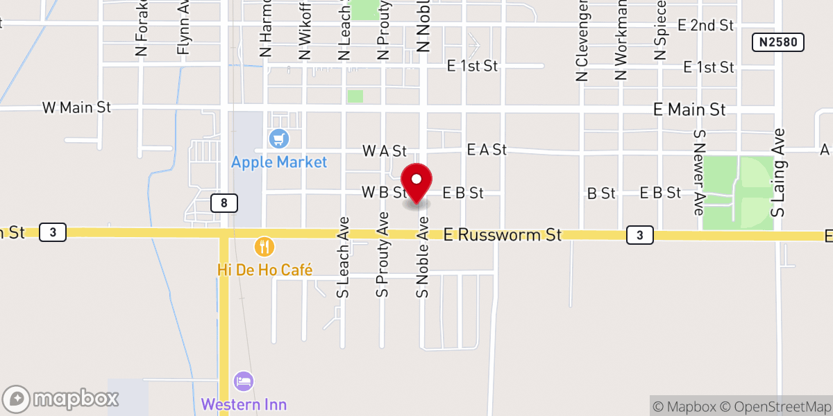 Map showing location of Better Life Baptist Church