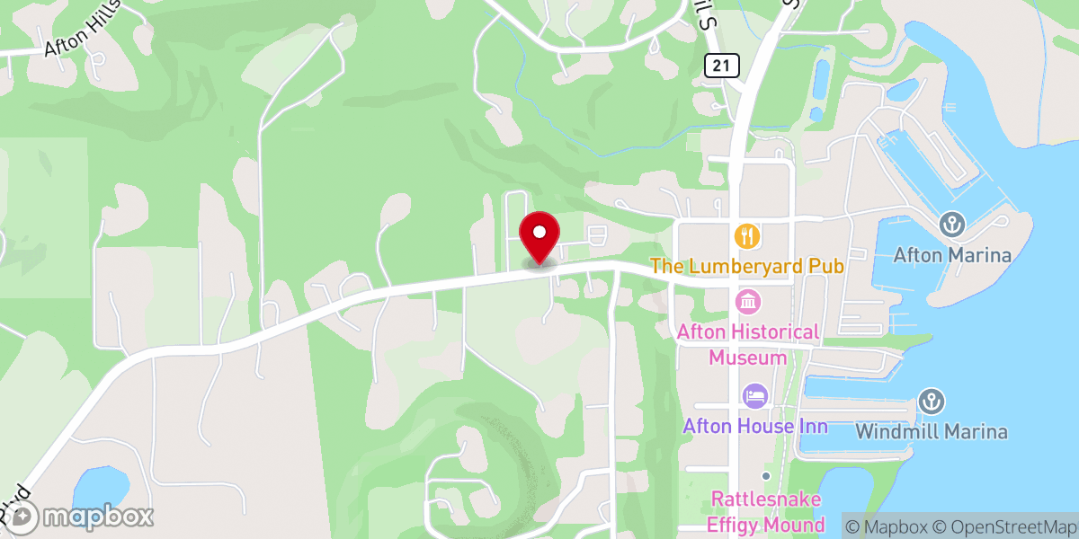 Map showing location of Memorial Lutheran Church of Afton