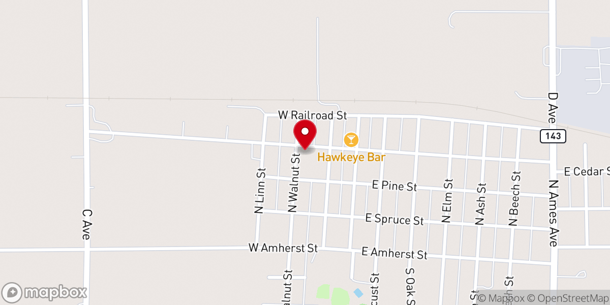 Map showing location of Faith Lutheran Church