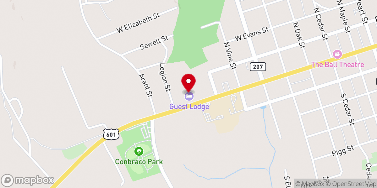 Map showing location of Christ Bible Church