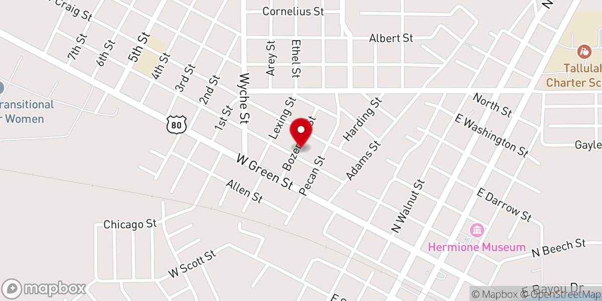Map showing location of New Morning Star Baptist Church