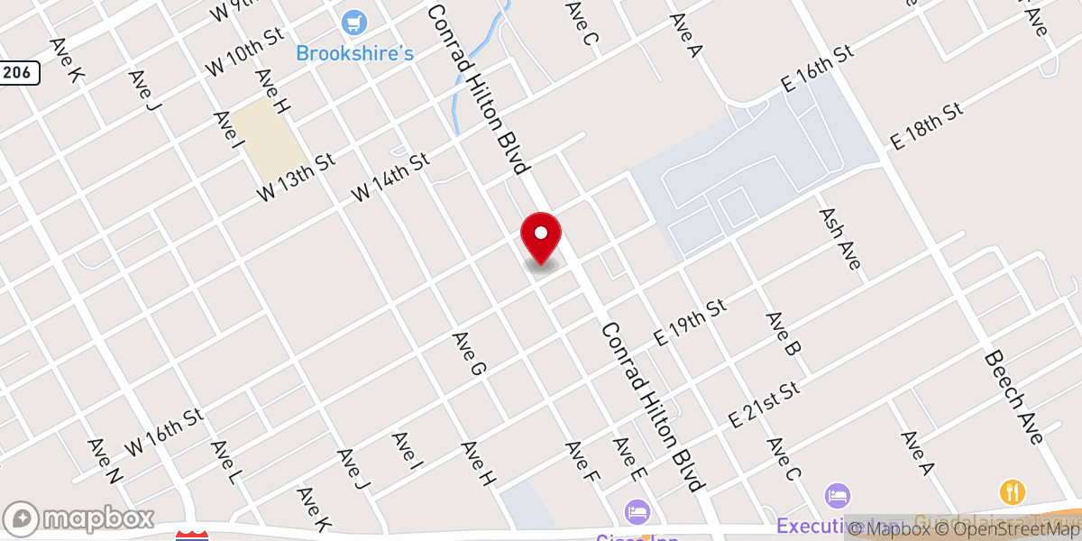 Map showing location of Bible Baptist Church