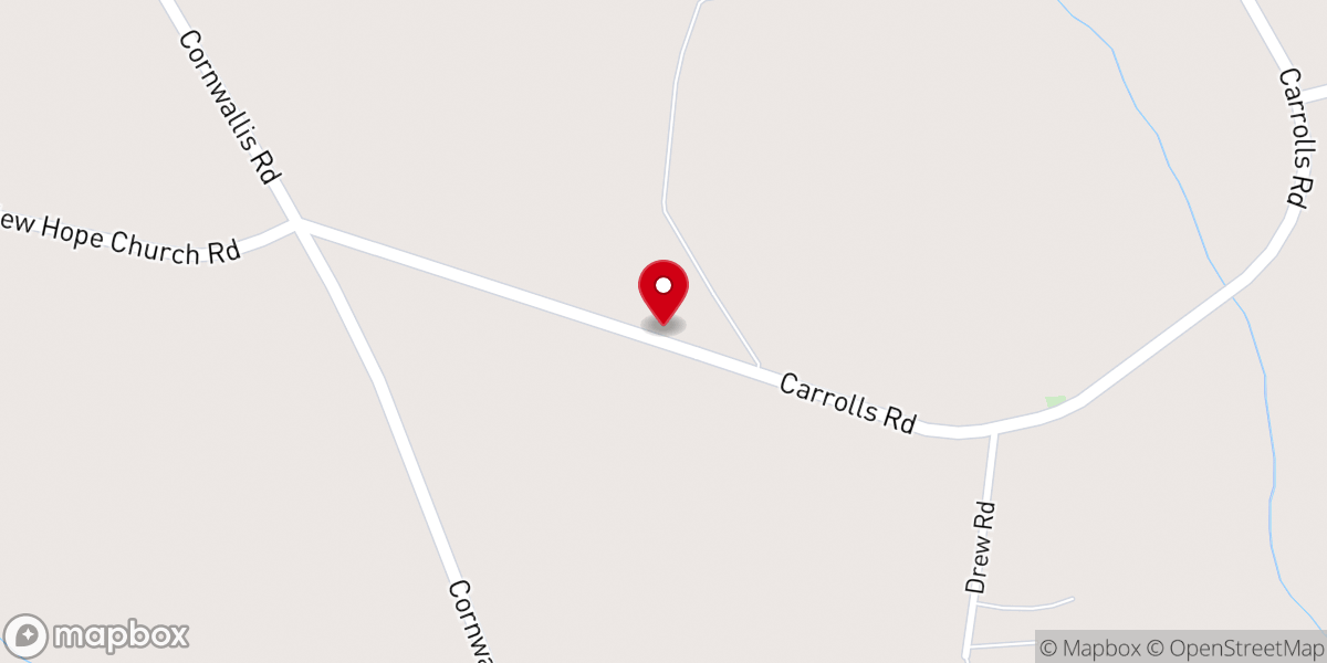 Map showing location of Wilson Chapel Church