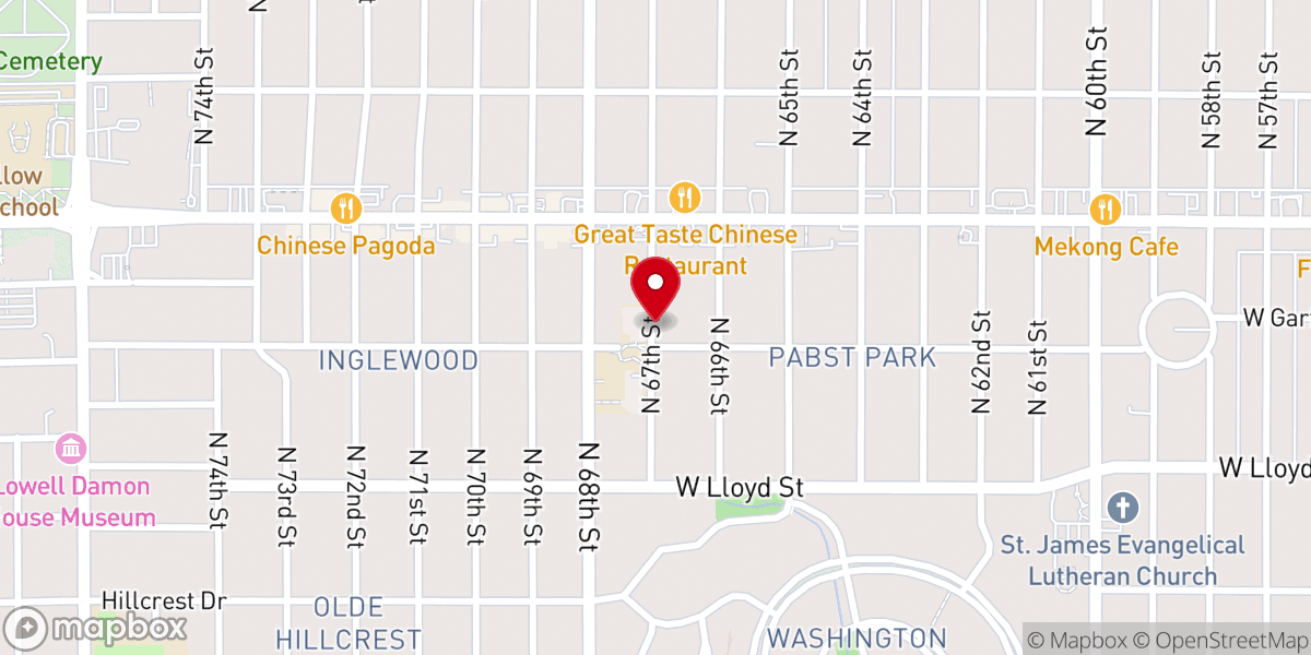 Map showing location of Good News Chapel