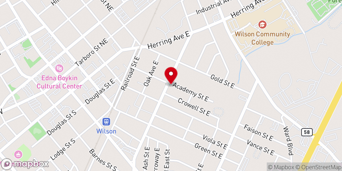 Map showing location of Light of the World Baptist Church