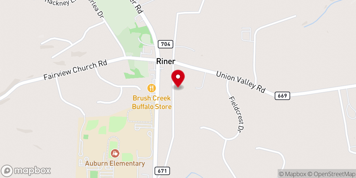 Map showing location of Auburn United Methodist Church