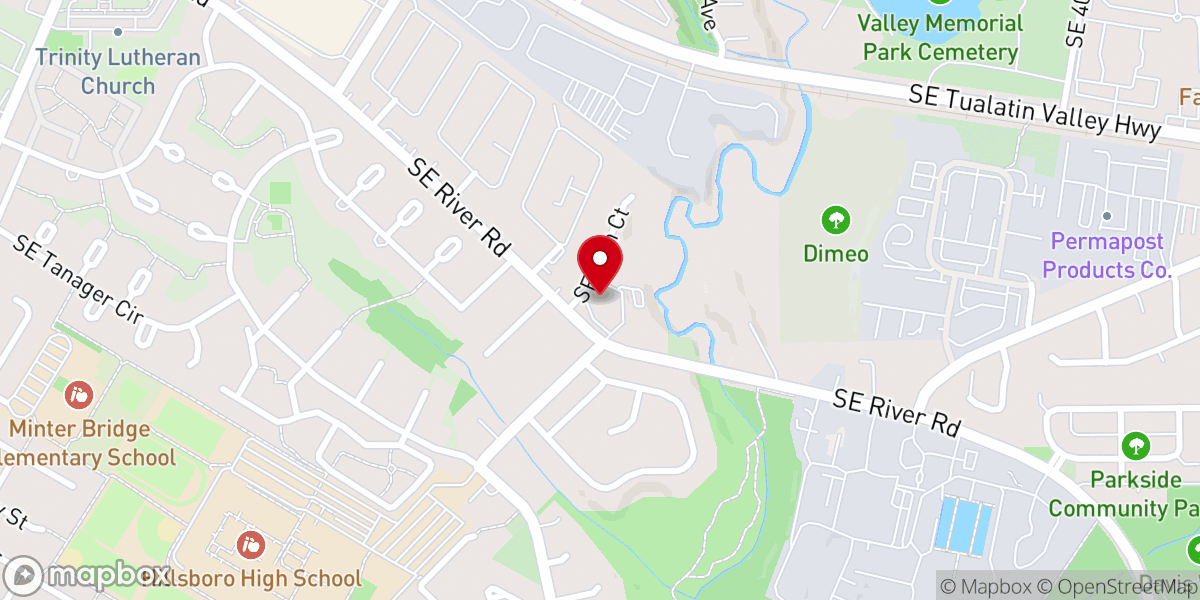 Map showing location of Singing Hills Christian Church