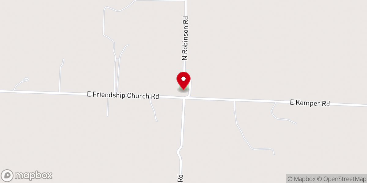 Map showing location of Friendship Church