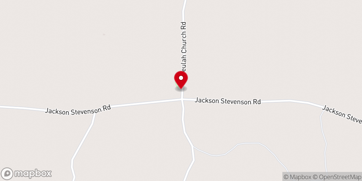 Map showing location of Beulah Missionary Baptist Church