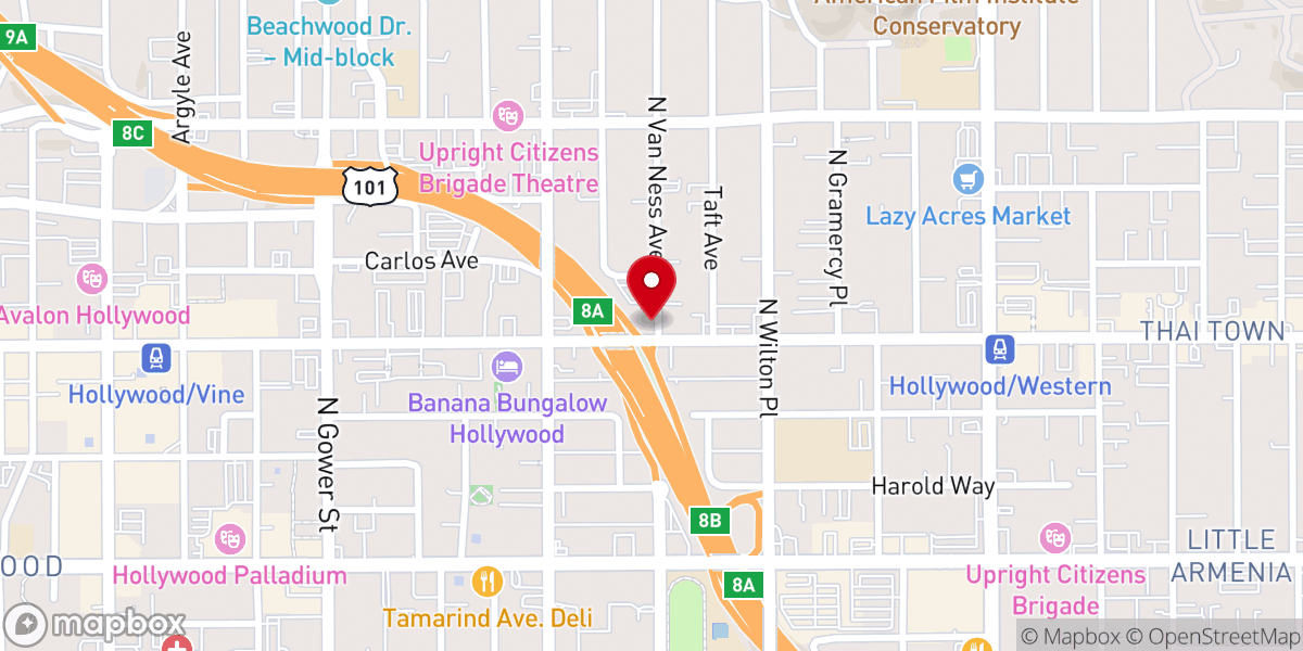 Map showing location of Hollywood Adventist Church