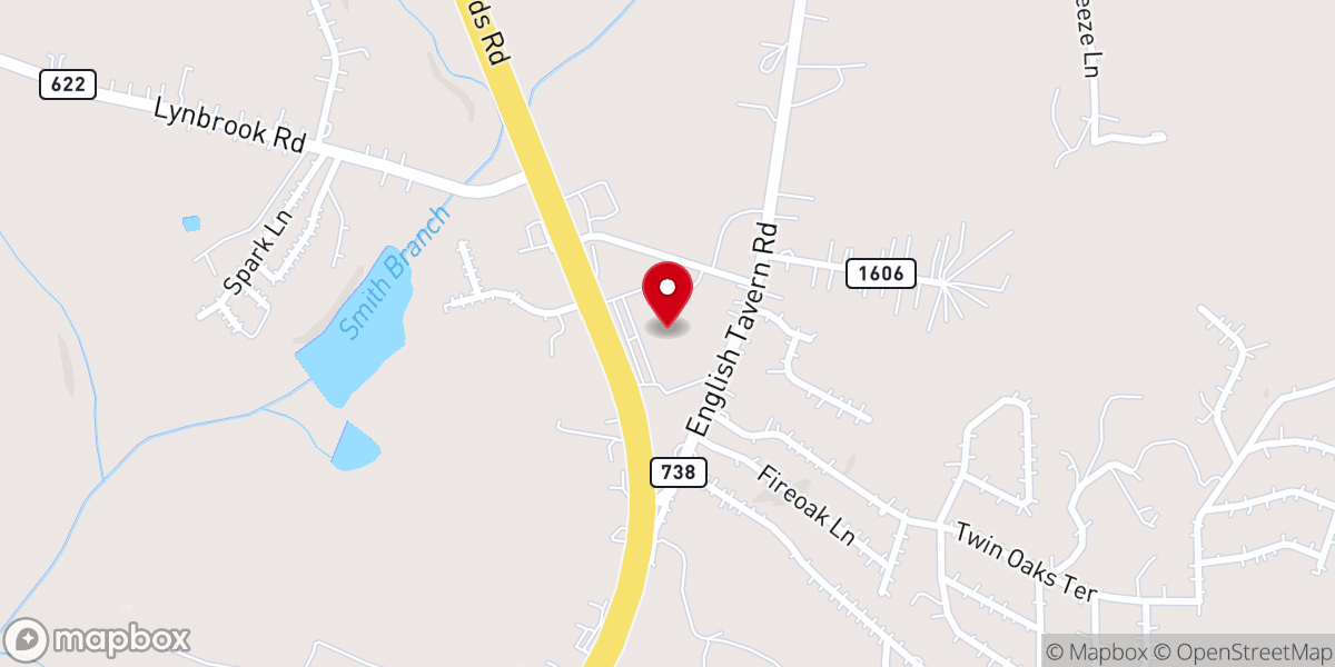 Map showing location of Hyland Heights Baptist Church - Food Distribution Center