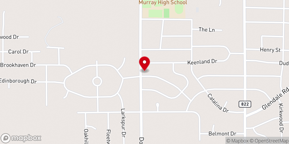 Map showing location of West Murray Church of Christ