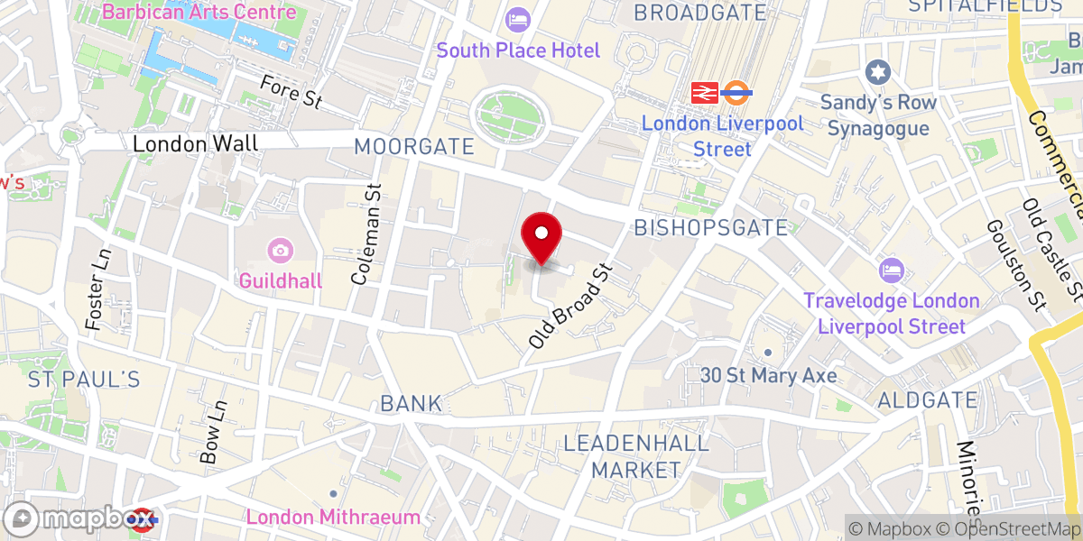 Map showing location of Halls 4 Jumuah Salah in Dutch Church