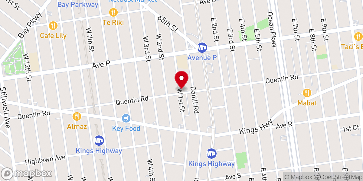 Map showing location of Shaare Tefilah