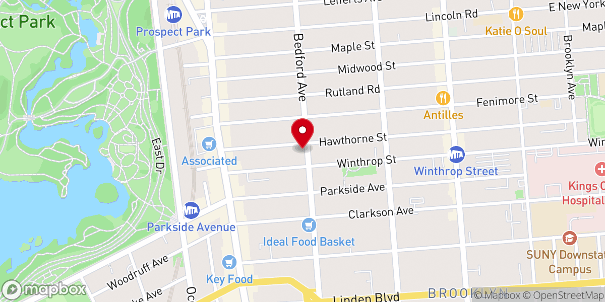 Map showing location of Church of the Evangel