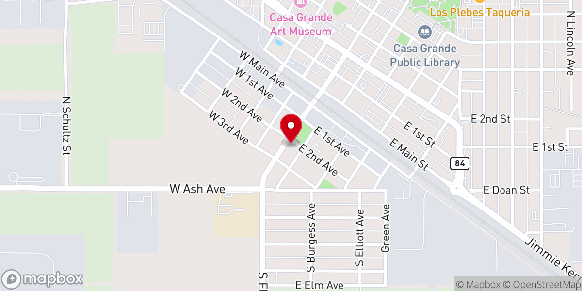 Map showing location of Grace Assembly of God