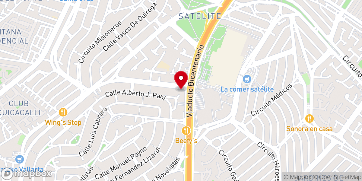 Map showing location of Iglesia Bautista Cristo Vive