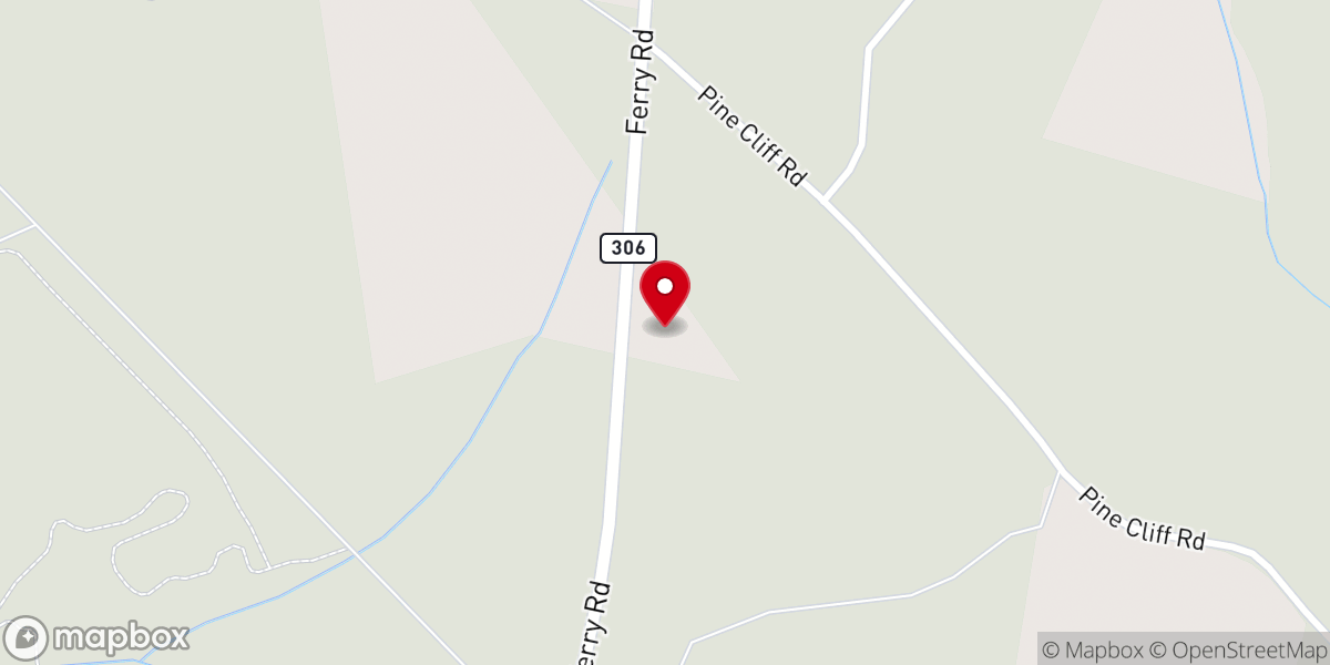 Map showing location of Cherry Branch Community Church