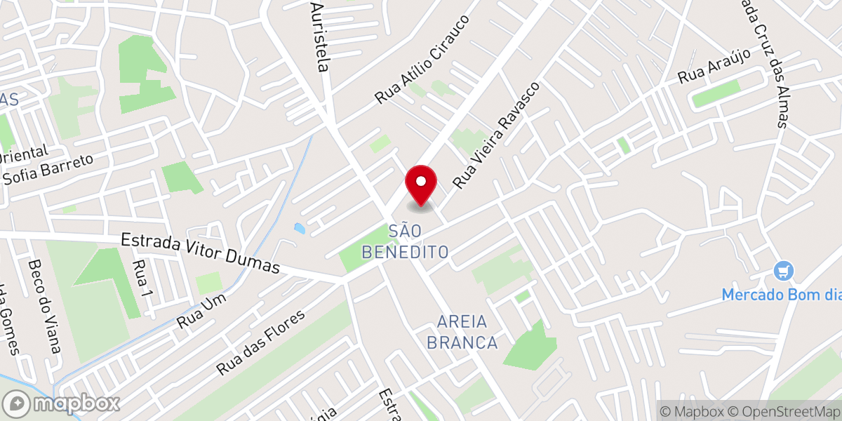 Map showing location of CADAB - Catedral das Assembleias de Deus em Areia Branca
