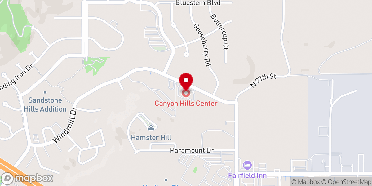 Map showing location of (LSS) Lutheran Social Services - Canyon Hills Center