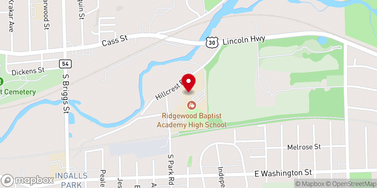 Map showing location of Ridgewood Baptist Academy Promo Video -