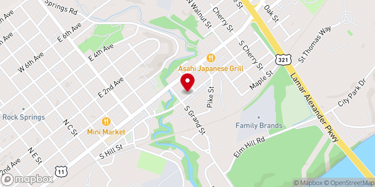 Map showing location of Church