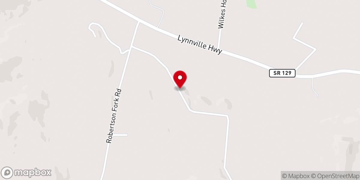 Map showing location of Robertson's Fork Church of Christ