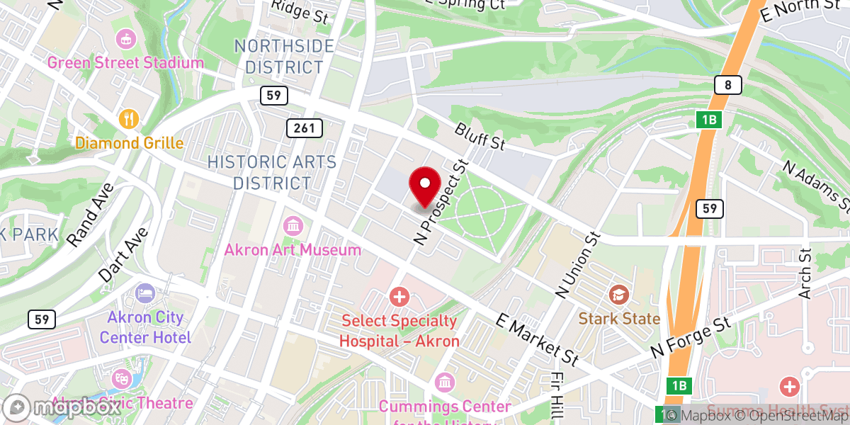 Map showing location of Holy Trinity Lutheran Church