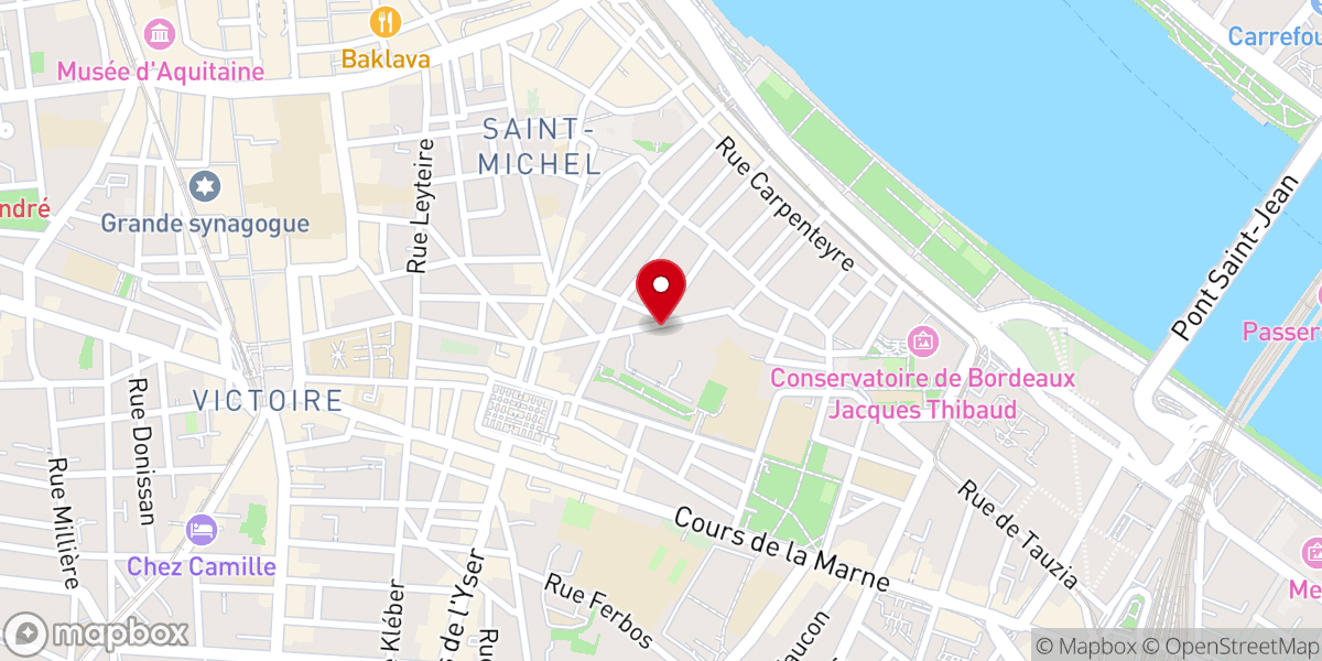 Map showing location of La chapelle et le cloître néogothiques du Crous
