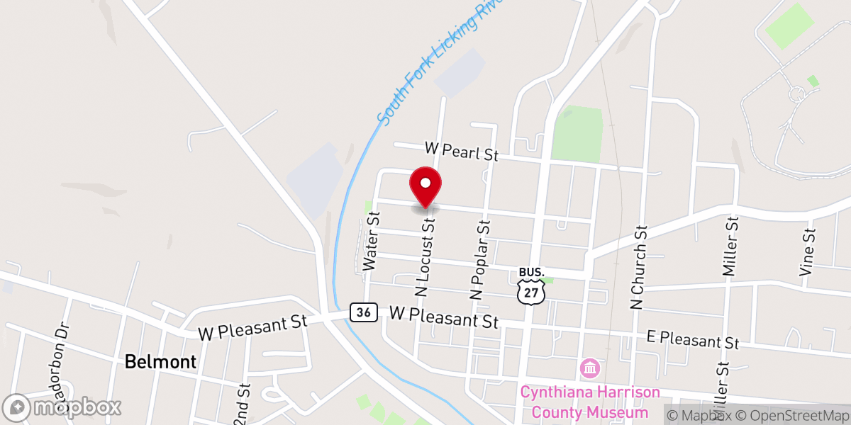 Map showing location of Victory Baptist Church