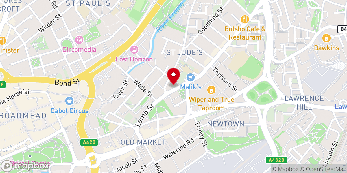 Map showing location of St Nicholas of Tolentino RC Church