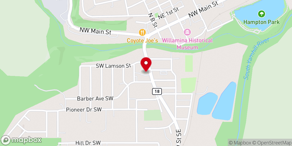 Map showing location of Emmanuel Lutheran Church